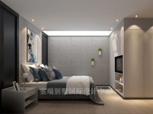北京室瑞别墅装饰远洋天著新中式风格550平米案例--父母房