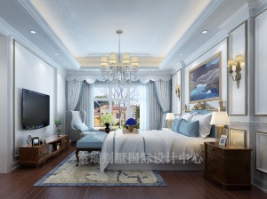 北京室瑞别墅装饰远洋天著简欧风格370平米--主卧