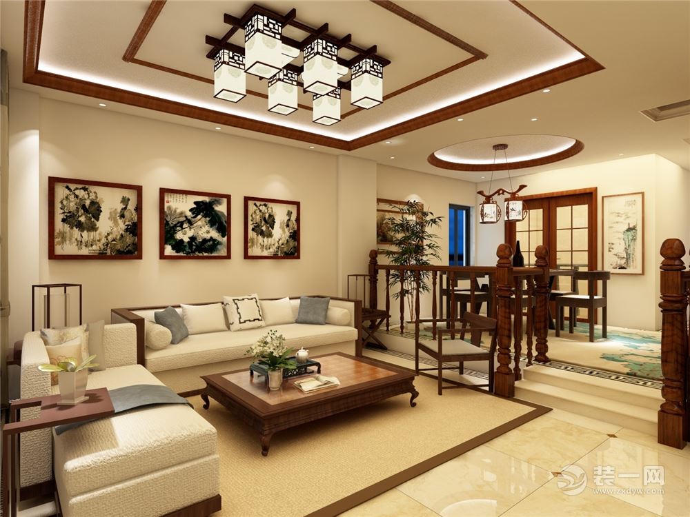 客厅主要以简洁清爽为题，以少即是多原理设计。