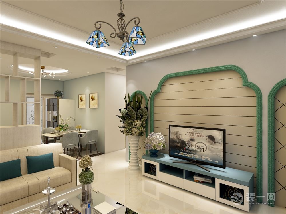 客厅搭配地中海风格家具，搭配和谐，空间层次广