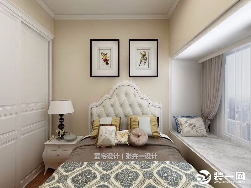 【重庆爱宅装饰】重庆巴南蓝光林肯 90㎡三居 卧室 现代简约设计装修效果图