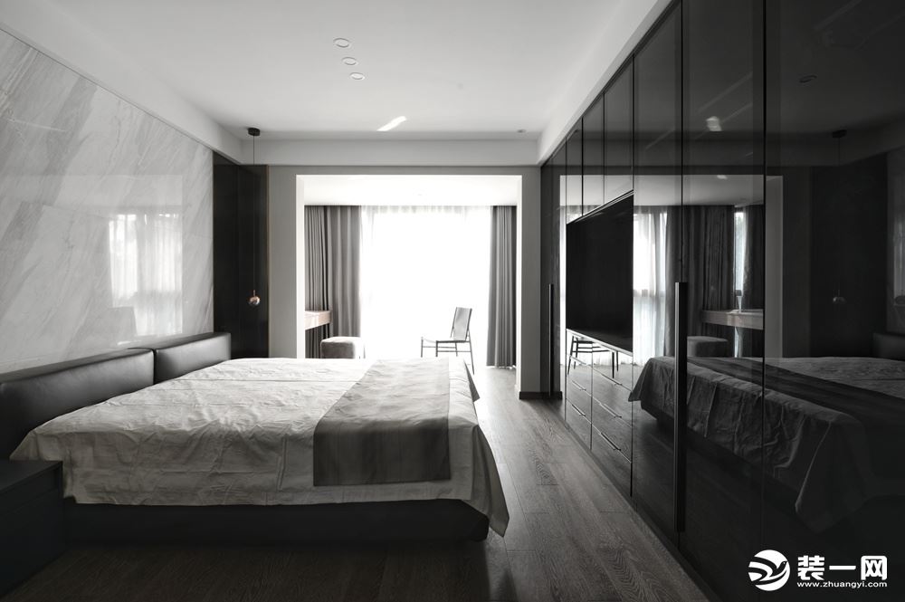重庆爱宅装饰 约克郡1202 卧室 现代简约风格装修效果图