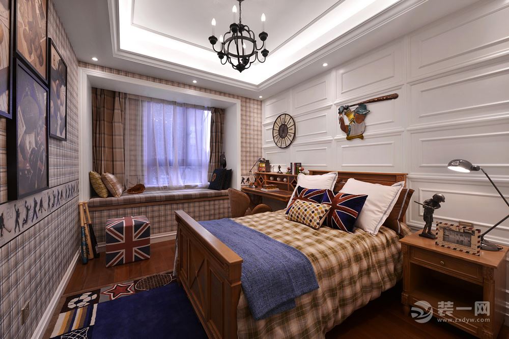 皇庭天麓湖160平四室欧式风格装修效果图卧室