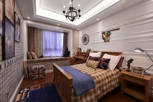 皇庭天麓湖160平四室欧式风格装修效果图卧室