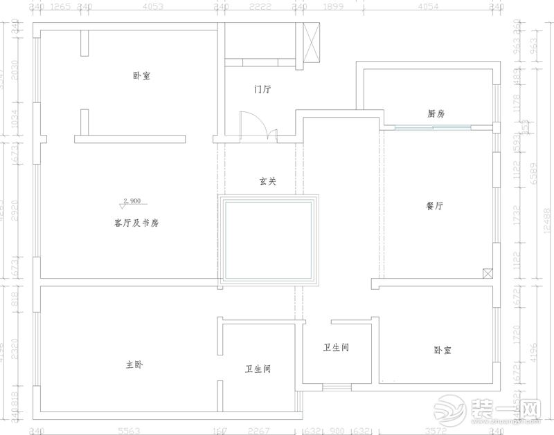 郑州水平线装饰-海马九如府顶楼复式装修-户型图