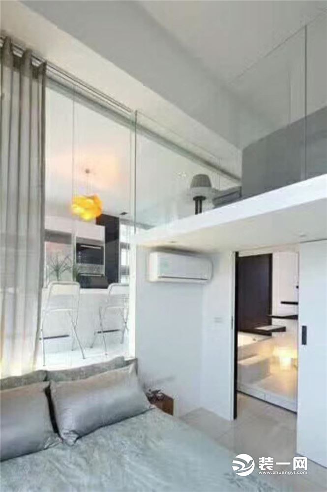 卧室49平米loft户型现代简约风格效果图