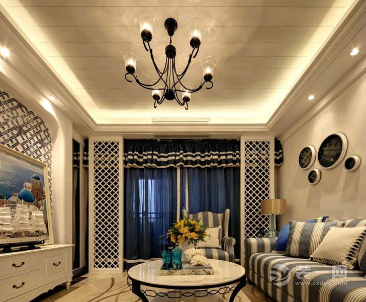 宝带熙岸地中海风格客厅设计案例