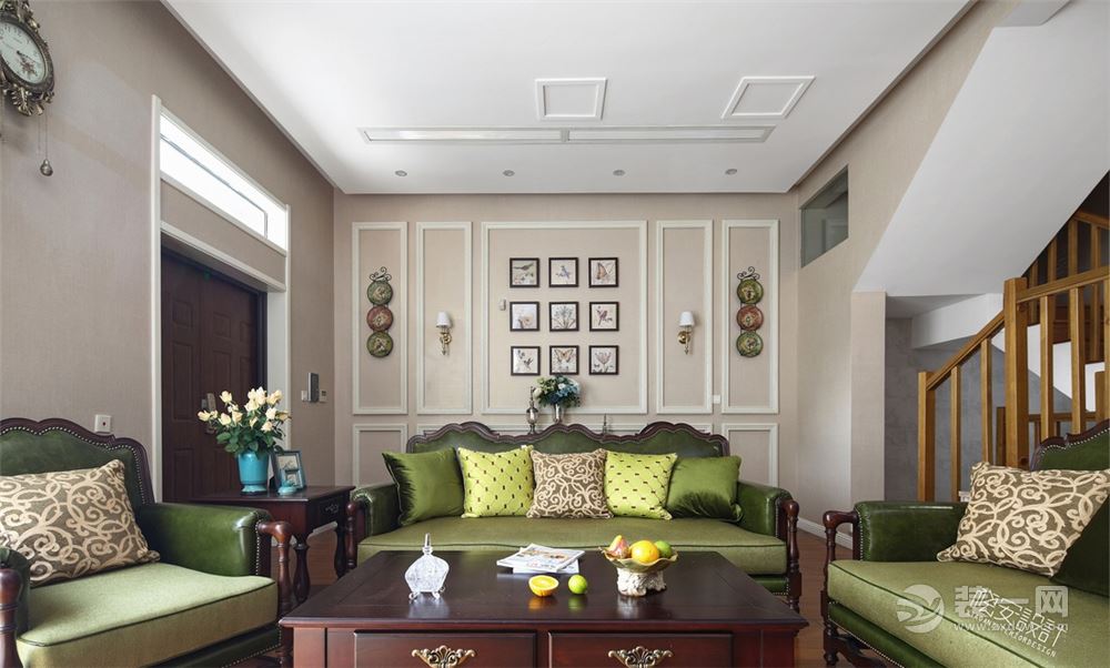 华泰家园美式风格客厅设计案例