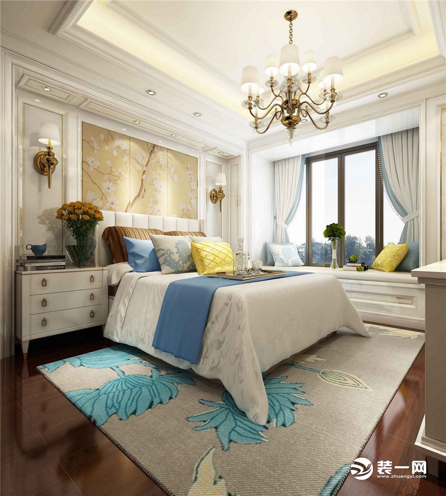 狮山名门欧式风格卧室设计案例