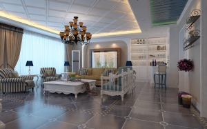 中央景城地中海风格客厅设计案例