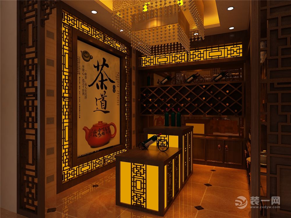 济南中式风格茶叶店装修设计案例图-拓辰装饰首席设计师作品