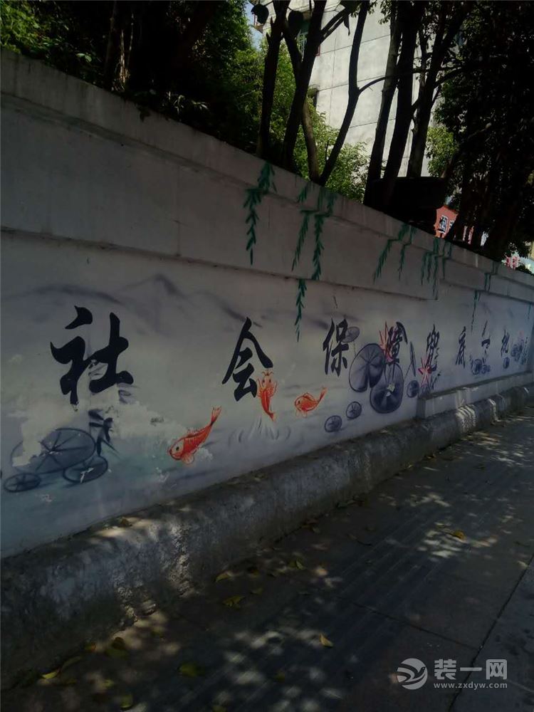 武汉黄冈红安墙体彩绘