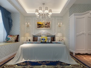 吉安三赢装饰御品国际三居室中式卧室装修效果图