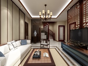 中式设计客厅背景墙