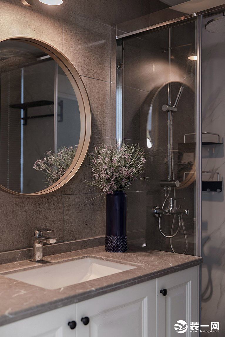 米兰天地装饰 -90平浪漫法式风格   浴室 实景图