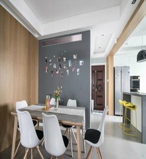 米兰天地装饰-现代简约轻奢风格3居室餐厅效果图