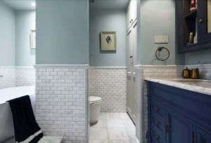 米兰天地装饰-现代美式风格浴室实景图
