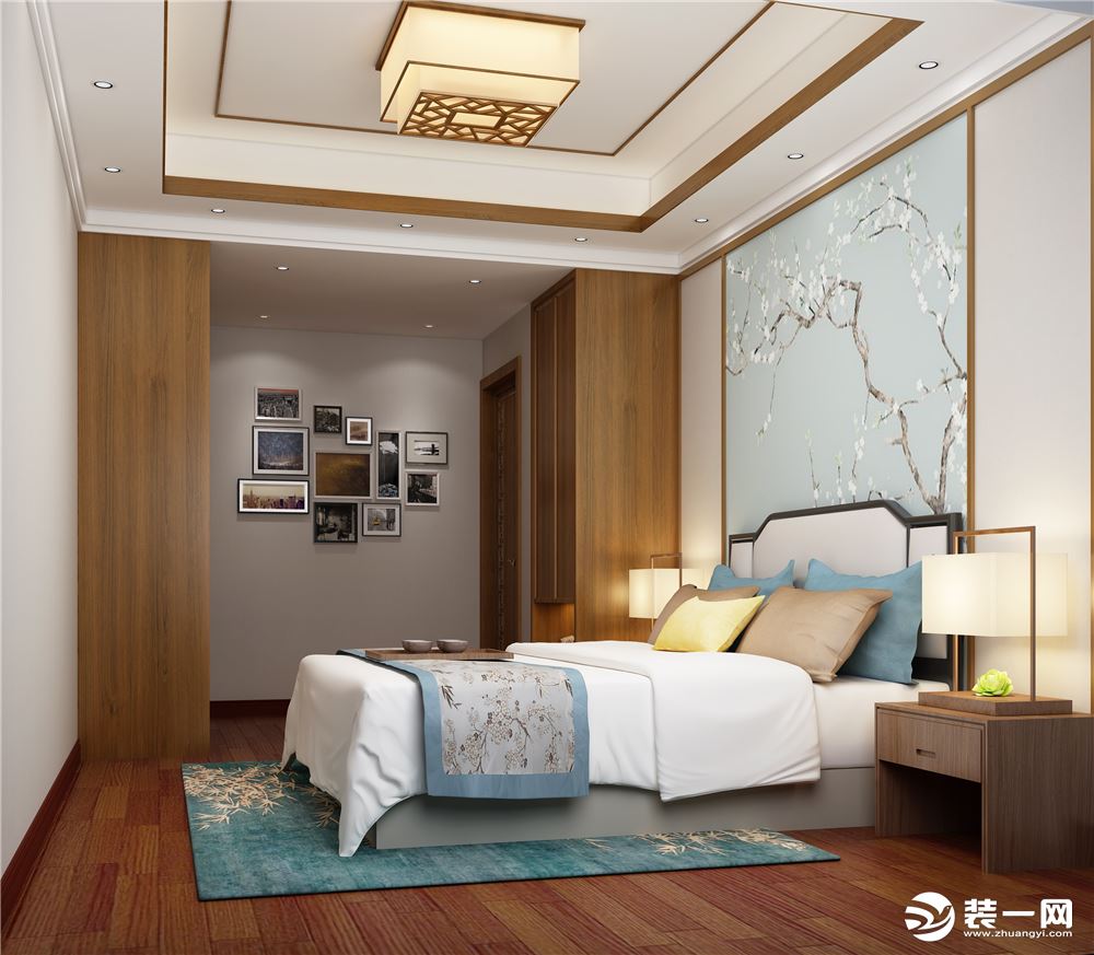 130平平层中式风格卧室装修效果图