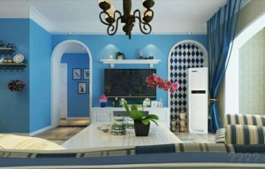 地中海风格三居室客厅装修图片
