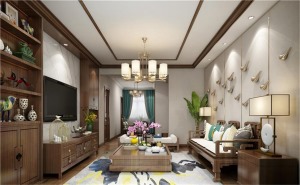 青藤国际装饰世茂天慧新中式139平四居室装修案例设计