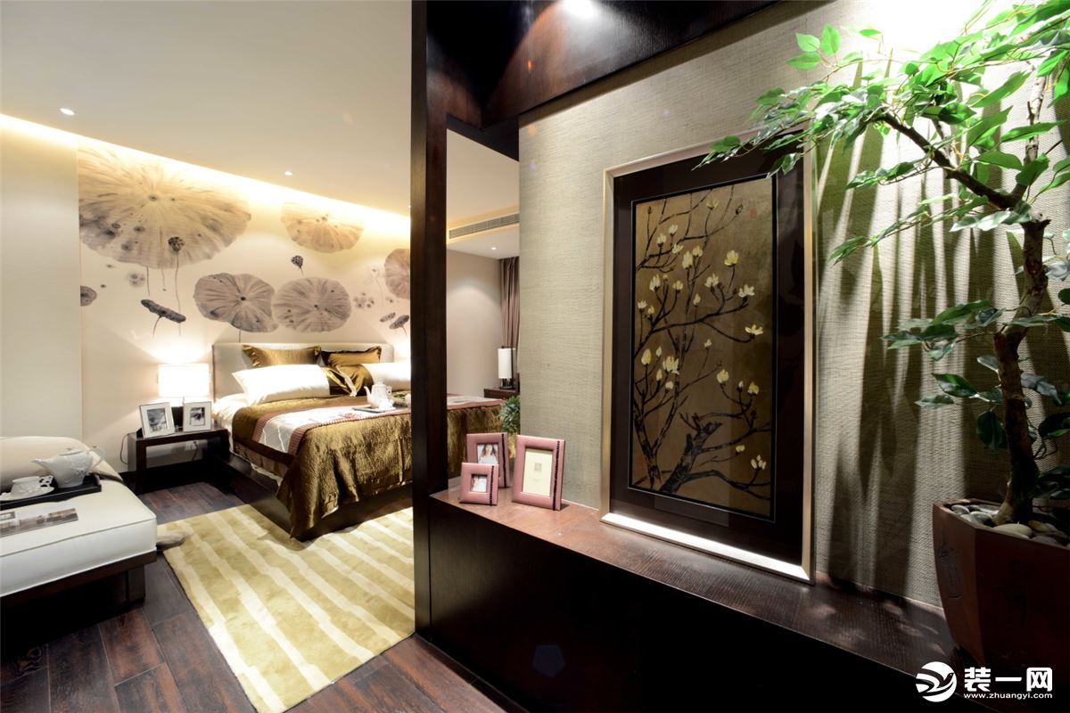 上海花木苑三居室中式风装修效果图