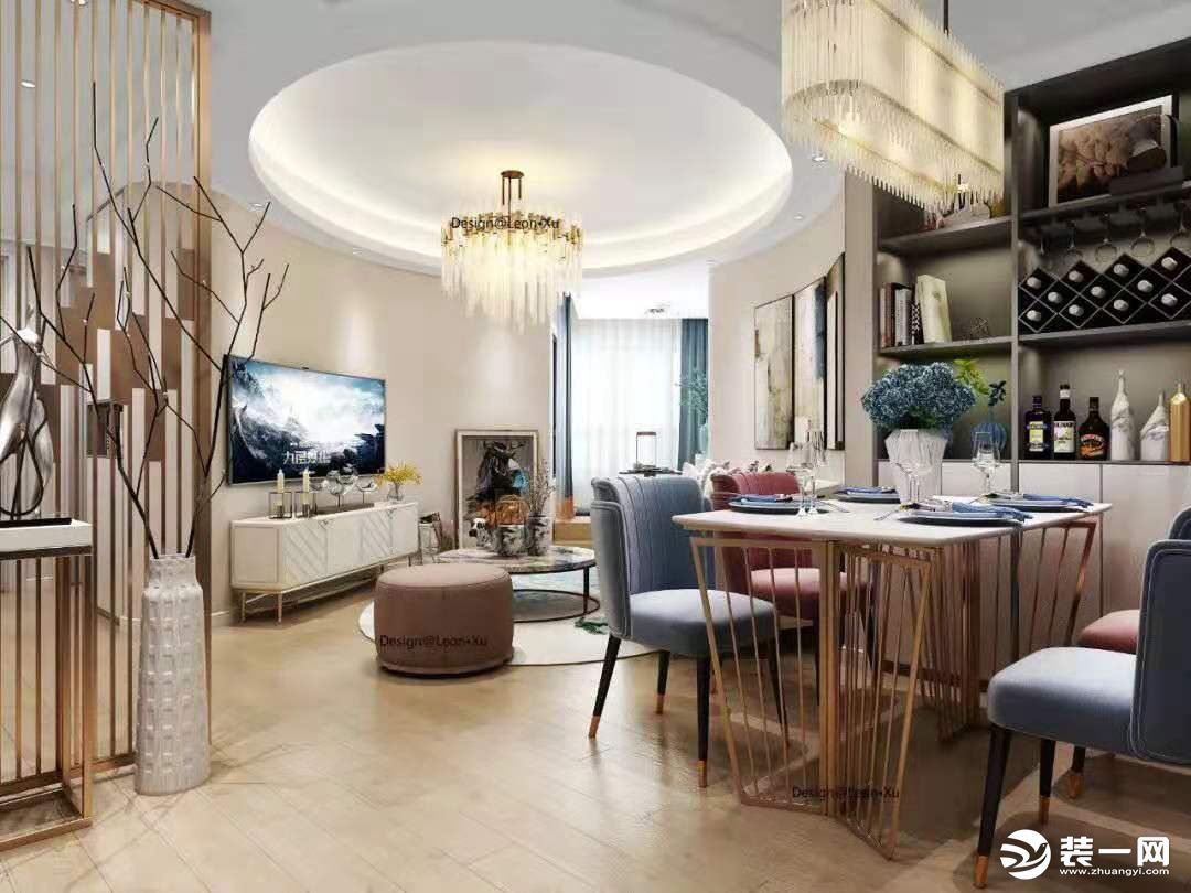  上海新中苑二居室现代风装修效果图