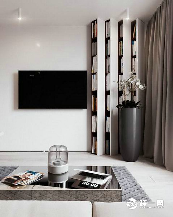简约后现代风格客厅，简单大方的设计。