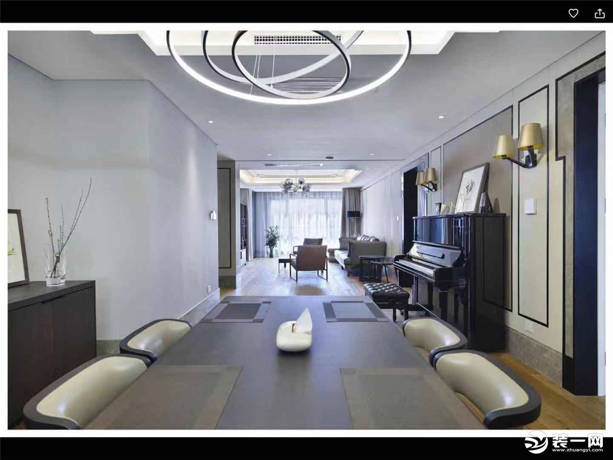 锦致装饰 宝能城 200平 三居室 现代风格 餐厅装修效果图