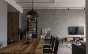 【方林装饰】武汉保利时代88平室内简约现代黑白灰风格装修餐厅效果图