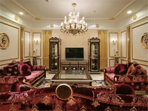 156平米古典美式风格客厅装修
