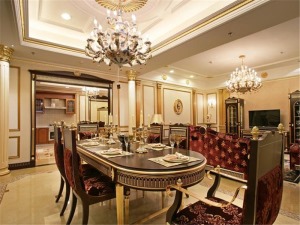 156平米古典美式风格餐厅装修