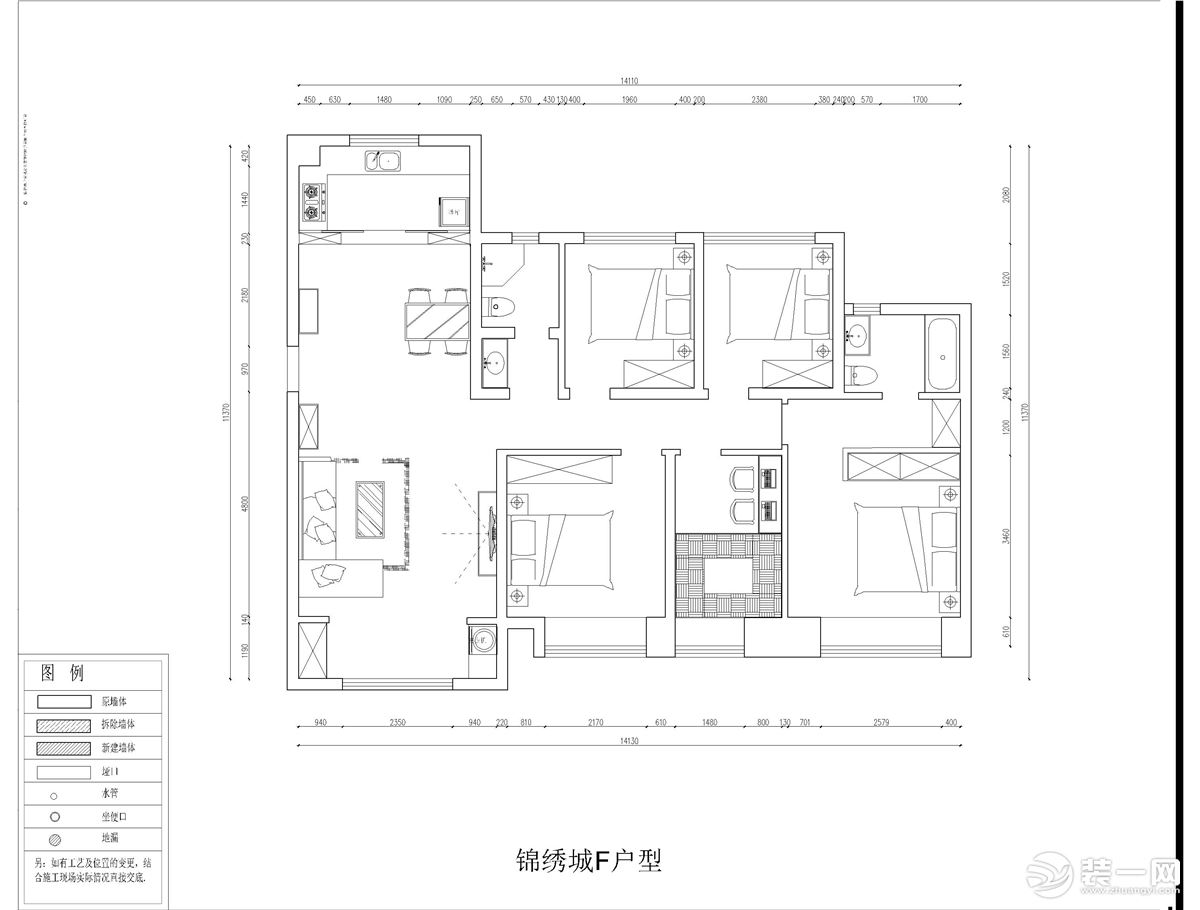 中建錦繡城165平米現(xiàn)代高級灰裝修效果圖--設(shè)計師李偉昊