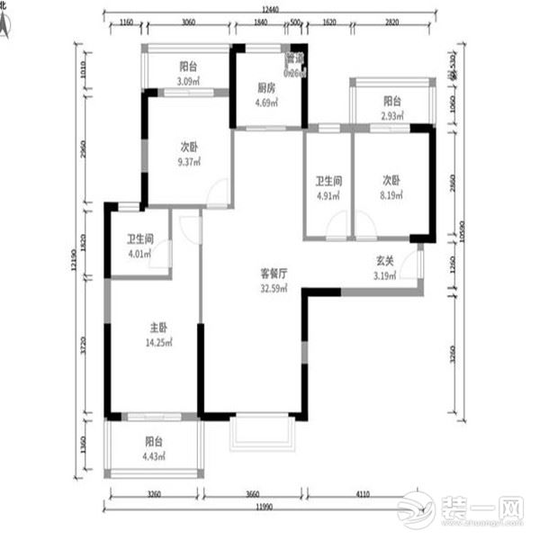 【武漢都市時空裝飾】   金色港灣雙湖林語     戶型圖