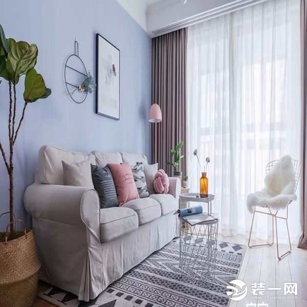 【武汉都市时空装饰】观澜国际三居室130平米客厅