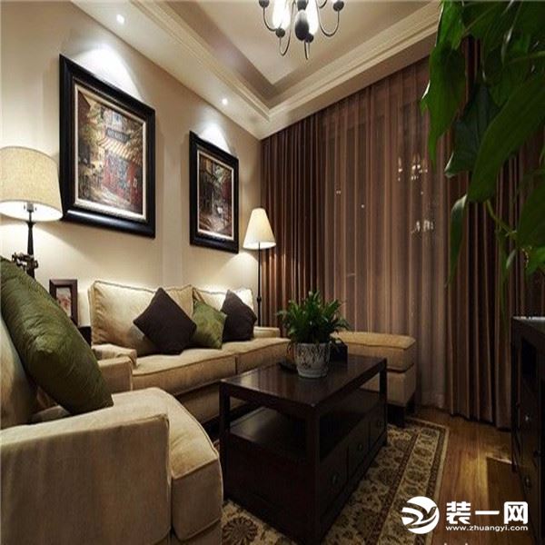 【武汉都市时空装饰】卧龙墨水湖边三居室110平米客厅