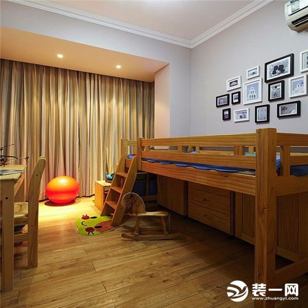 【武汉都市时空装饰】卧龙墨水湖边三居室110平米儿童房