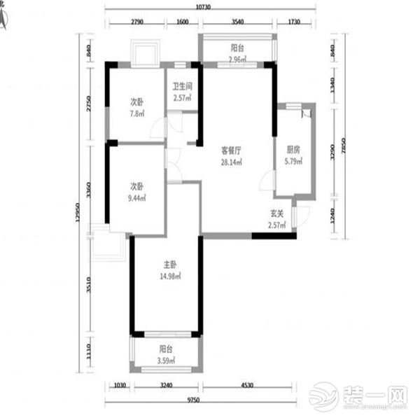 【武漢都市時(shí)空裝飾】臥龍墨水湖邊 戶型圖