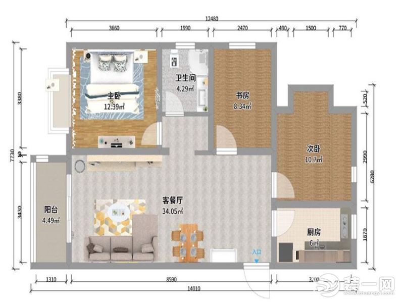 【武漢都市時(shí)空裝飾】廣電蘭亭時(shí)代  戶型圖