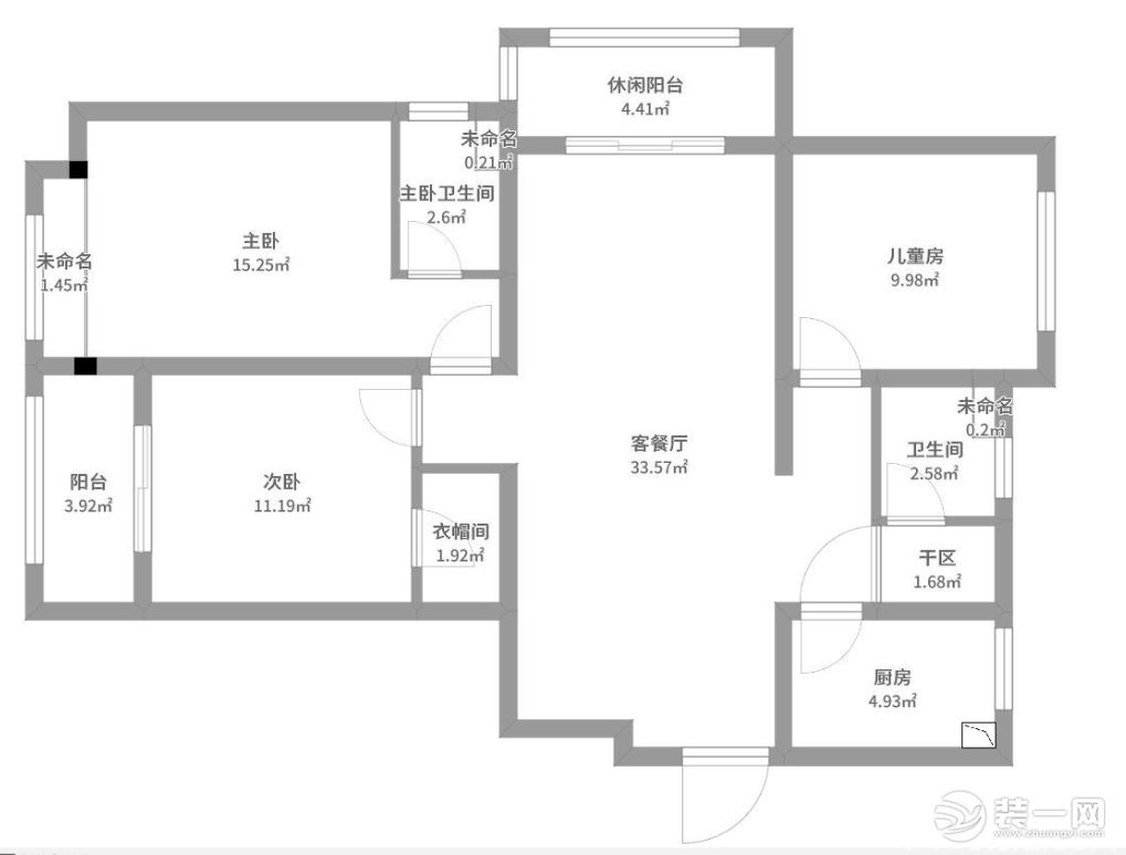 【武汉都市时空装饰】华润翡翠城 户型图