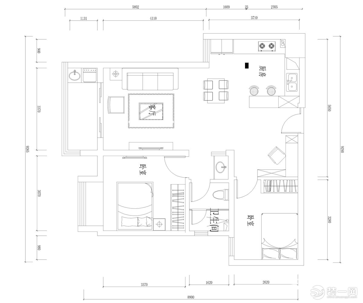 这是业主的原始户型图。