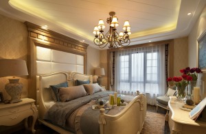 咸宁130平大户型欧式风格装修效果图卧室