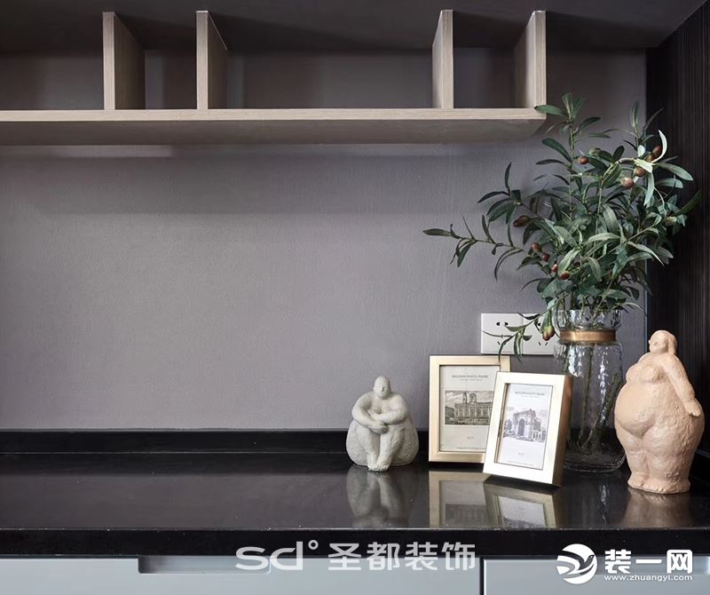 香堤家园  三居室  现代风格  电视背景实景图