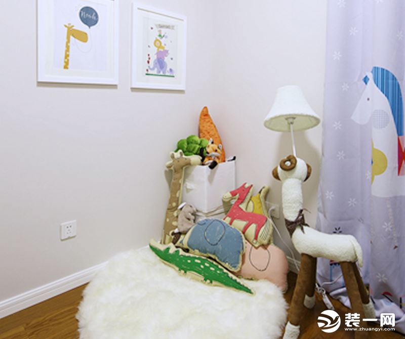 融创银城惠山国际社区  三居室  北欧风格  儿童房实景图