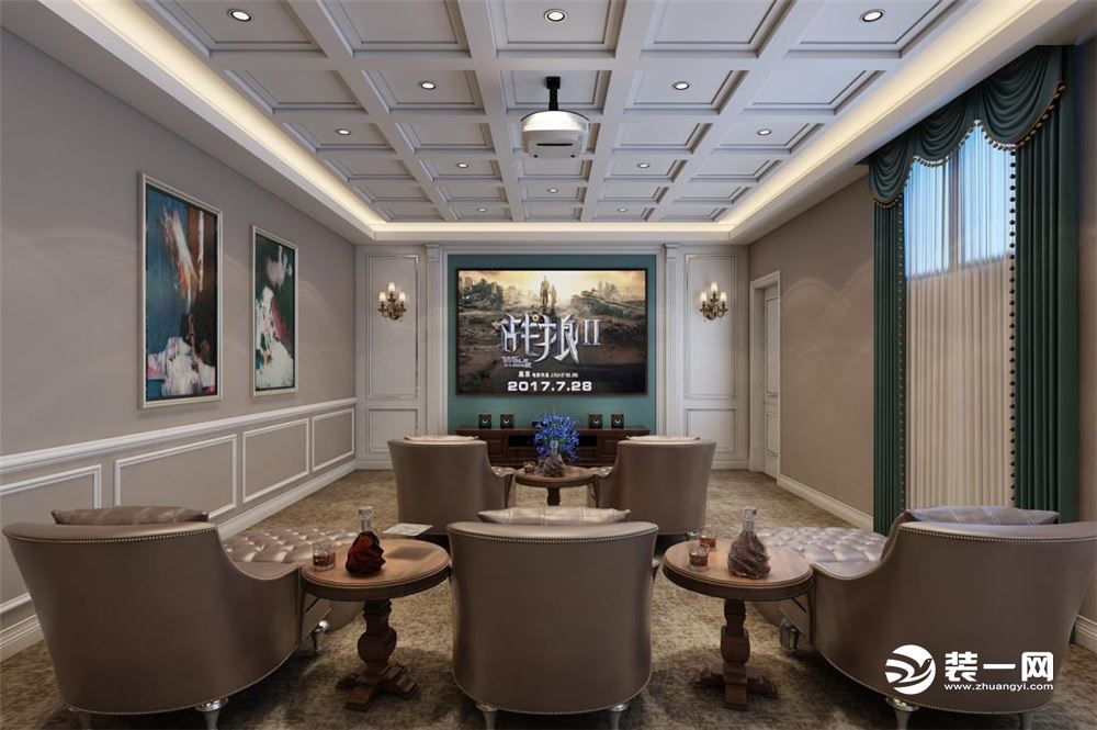 别墅装修美式风格设计，上海腾龙别墅设计师徐文斌作品，欢迎品鉴
