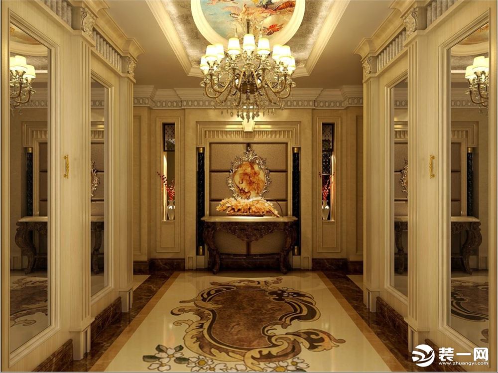 欧泊圣堡独栋别墅项目装修欧式古典风格设计，上海腾龙别墅设计师丰晓作品，欢迎品鉴