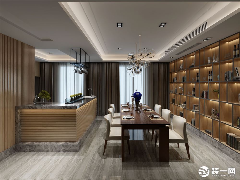 青浦泷湾苑别墅项目装修现代风格设计，上海腾龙别墅设计作品，欢迎品鉴