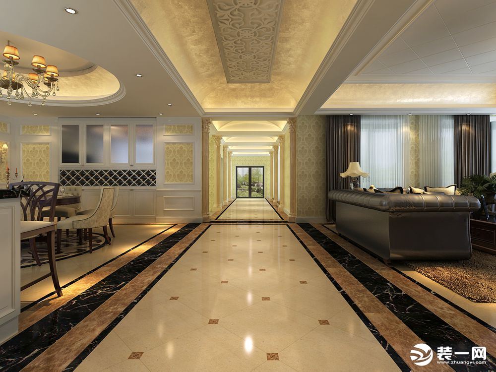 宝华铂翠豪庭550平别墅项目装修简美风格设计，上海腾龙别墅设计作品，欢迎品鉴！