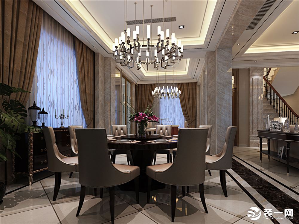 宝华海尚郡领别墅项目装修新中式风格设计，上海腾龙别墅设计作品，欢迎-品鉴