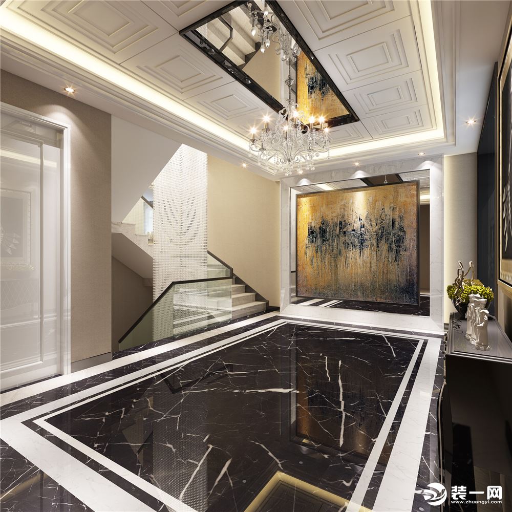 观庭别墅项目装修现代风格设计，上海腾龙别墅设计作品，欢迎品鉴