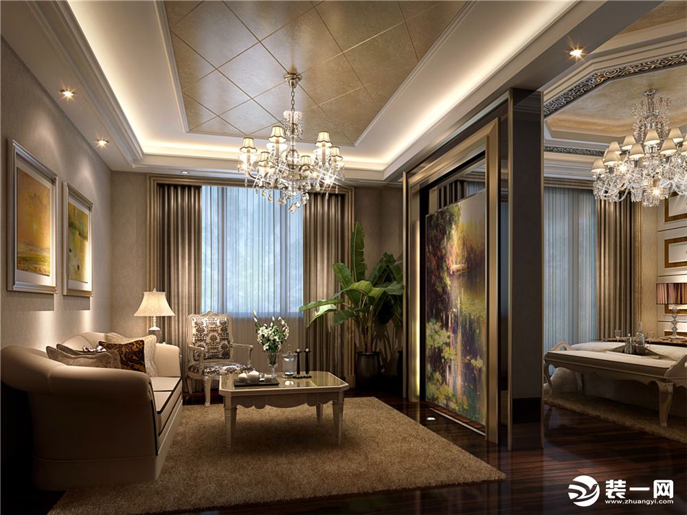 向东岛别墅项目装修欧式古典风格设计，上海腾龙别墅设计师孙明安作品，欢迎品鉴